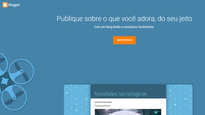 Aproveite outros serviços Google com o Blogger (Captura de tela: Canaltech/Felipe Freitas)