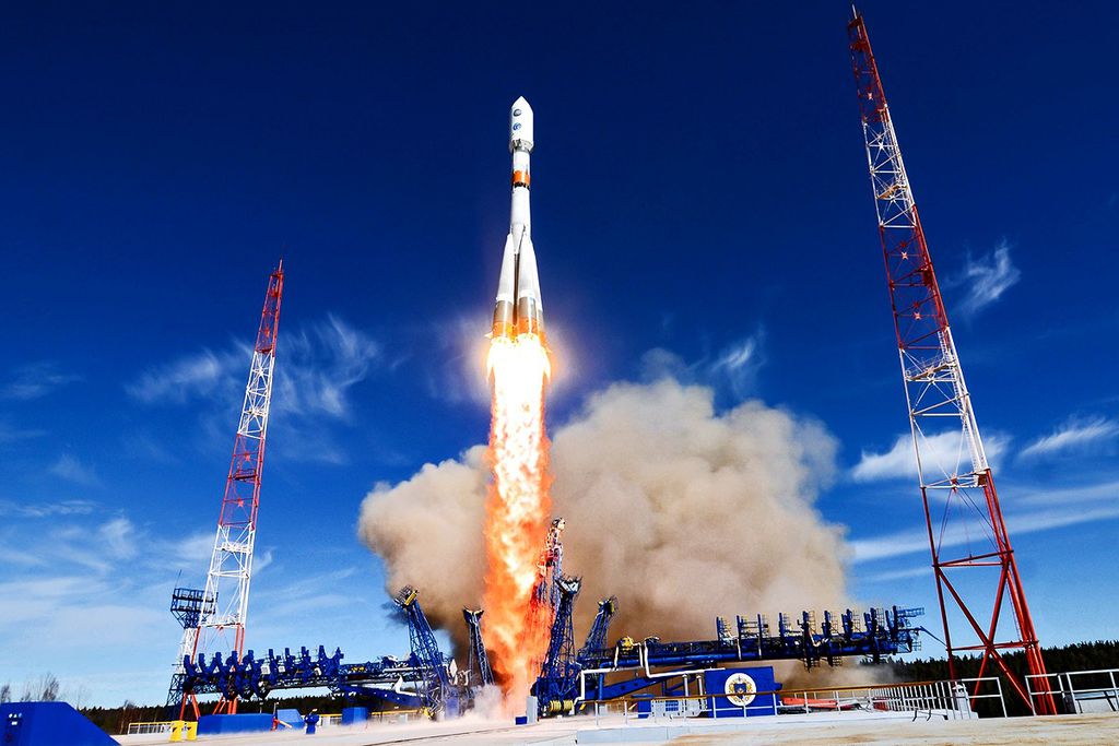 O Soyuz-2 em lançamento (Imagem: Roscosmos)