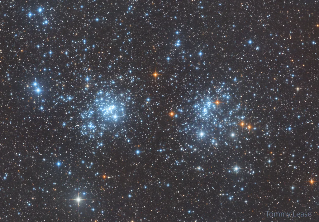 Aglomerados estelares abertos NGC 869 e NGC 884 (Imagem: Reprodução/Tommy Lease)