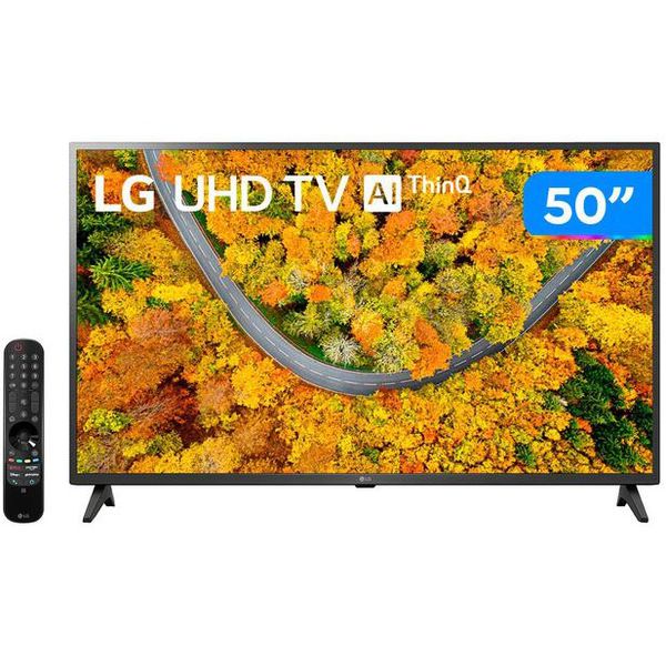 Smart TV 50” Ultra HD 4K LED LG 50UP7550PSF - 60Hz Wi-Fi e Bluetooth Alexa 2 HDMI 1 USB [APP + CUPOM]