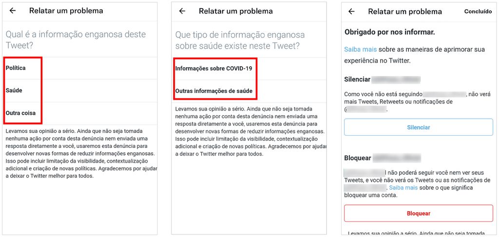 Envie a denúncia para análise no Twitter (Captura de tela: André Magalhães)
