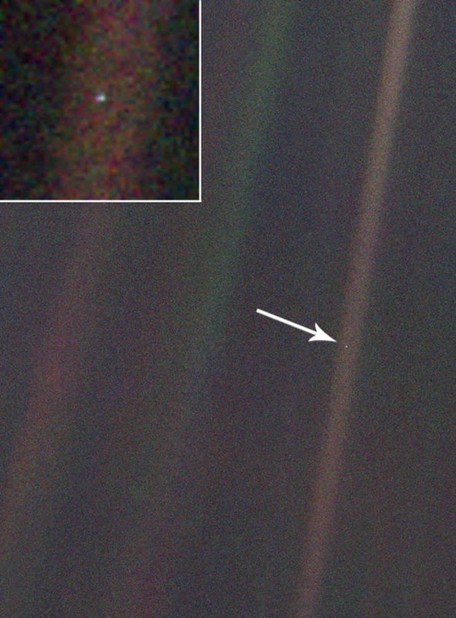 Este é o "pálido ponto azul" (Foto: NASA)