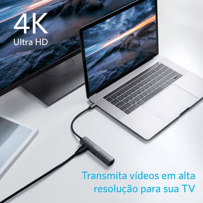Anker lança novo adaptador USB-C 5 em 1, com HDMI e porta de rede