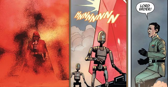 O fato de Darth Vader ter destruído recursos valiosos de Palpatine pode explicar a demora do retorno de Darth Sidious em A Ascensão Skywalker (Imagem: Reprodução/Marvel Comics)