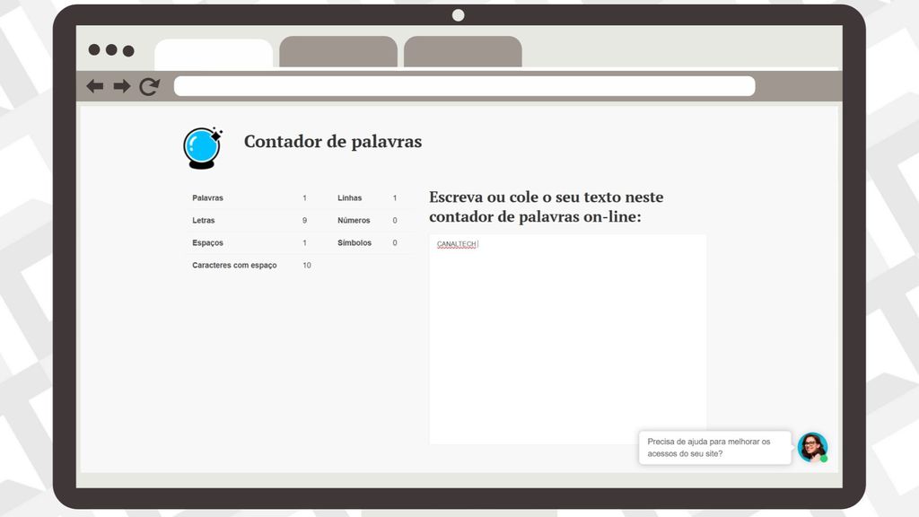 Captura de tela site meu redator na função contador de palavras e caracteres Captura de tela site meu redator na função contador de palavras e caracteres