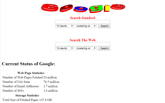 A versão Beta do Google surgiu em 1997 (Imagem: Reprodução/First Versions)