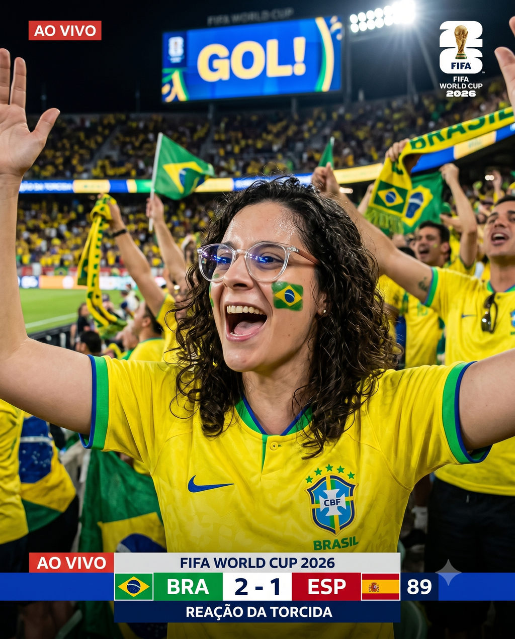 Sua reação durante o jogo