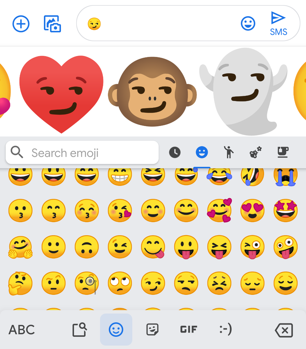 Quando você tocar em um emoji, aparecerão sugestões de personalização (Foto: Reprodução/Android Police)