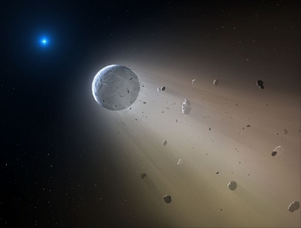 Arte imagina um planeta sendo vaporizado por sua estrela (Imagem: CfA/Mark A. Garlick)