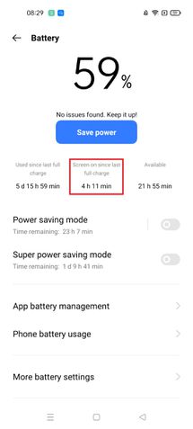 Realme GT 5G Bateria