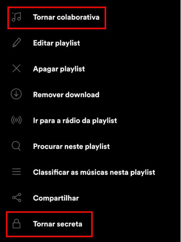 Você pode ajustar a privacidade da sua playlist do Spotify (Captura de tela: Matheus Bigogno)