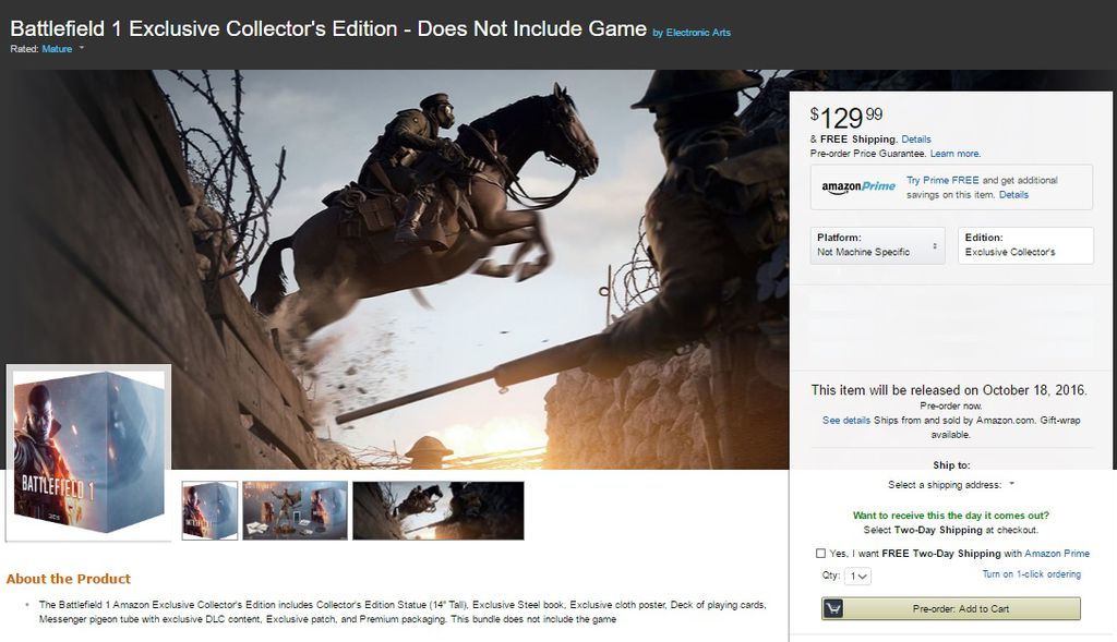 Battlefield 1 Amazon Battlefield 1 Amazon