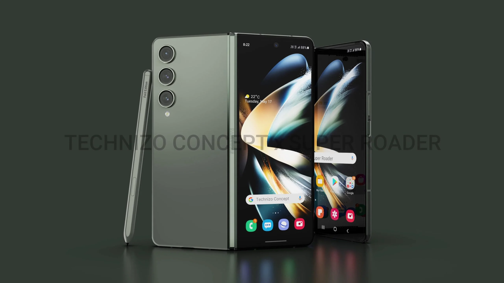 Galaxy Z Fold 5 é imaginado com visual de S23 e corpo mais fino
