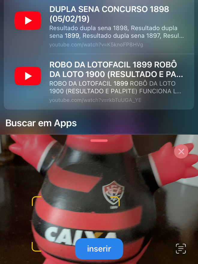 No Brasil, o Live Text e Spotlight apenas reconhecem textos e objetos para dar sugestões - Captura de tela: Thiago Furquim (Canaltech)
