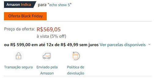 Confira o preço do Echo Show 8 na promoção da Amazon (Imagem: Canaltech)