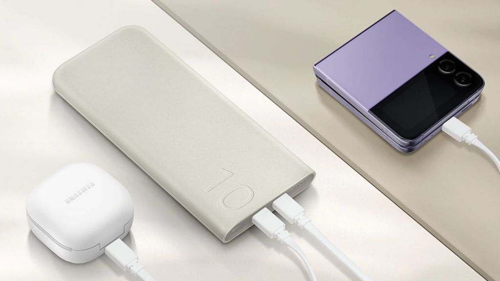 Samsung Lan a Bateria Externa Com 10 000 MAh E Corpo De Materiais Samsung Lan a Bateria Externa Com 10 000 MAh E Corpo De Materiais