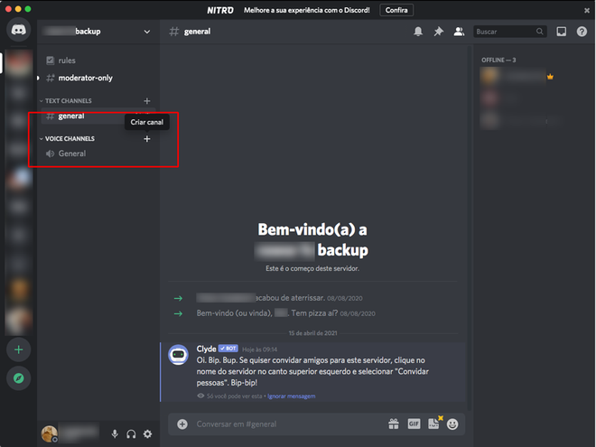 Acesse os canais de voz do Discord (Imagem: André Magalhães/Captura de tela)