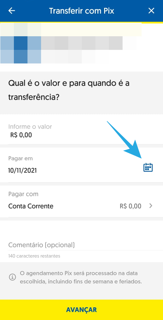 Como agendar PIX no Banco do Brasil