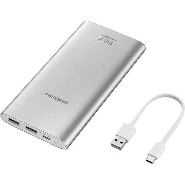 Bateria Externa 10,000Mah USB Tipo C Prata Samsung EB-P1100CSPGBR Prata