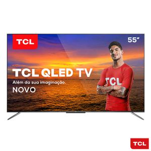 Smart TV TCL QLED Ultra HD 4K 55” Android TV com com Google Assistant, Design sem Bordas e Wi-Fi - QL55C715 [À VISTA]