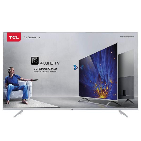 Smart TV LED 4K 65´ TCL P6US, 3 HDMI, 2 USB, HDR - 65P6US [BOLETO]