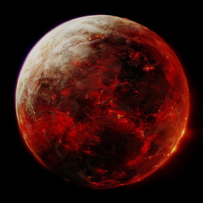 O planeta vulcânico Mustafar (Imagem: Star Wars Wiki)