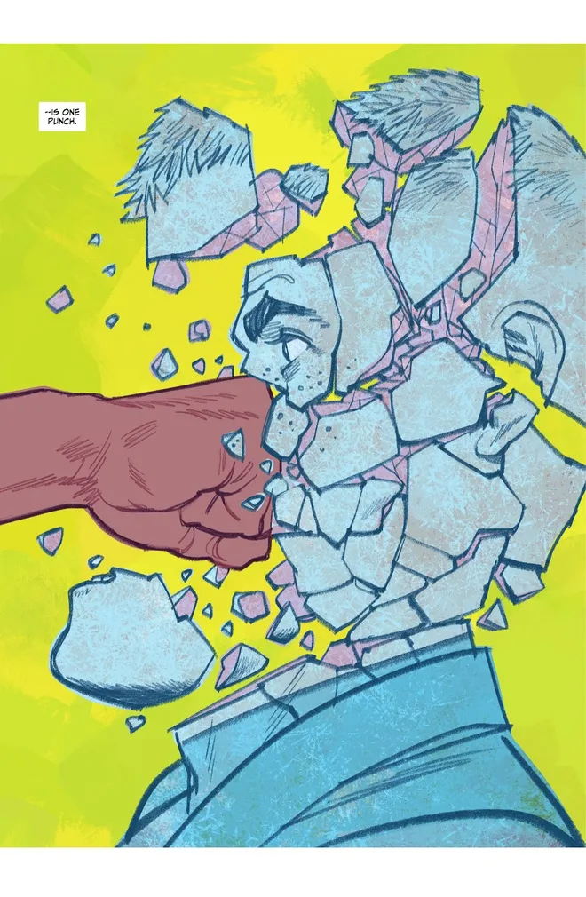Em The Human Target nº 6, Guy Gardner é destruído com um soco (Imagem: Reprodução/DC)