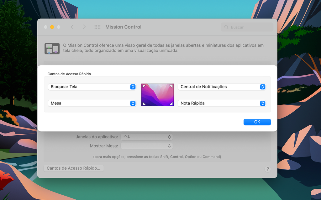 Ative e configure os Cantos de Acesso Rápido do seu Mac (Captura de tela: Lucas Wetten)