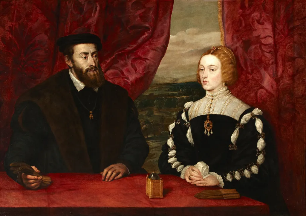 Carlos V e sua esposa, Isabel de Portugal, em pintura de Rubens (Imagem: Peter Paul Rubens/Domínio Público)