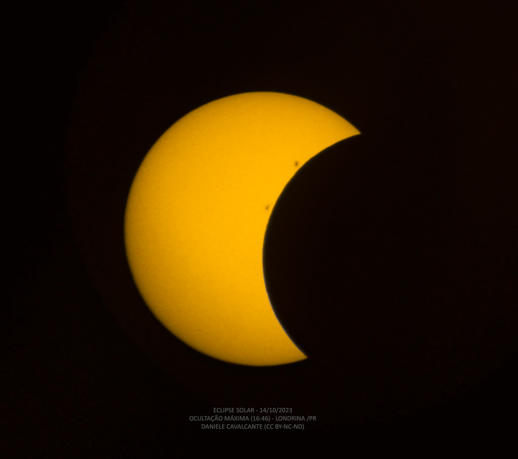 Eclipse solar em Londrina (Foto: Daniele Cavalcante)