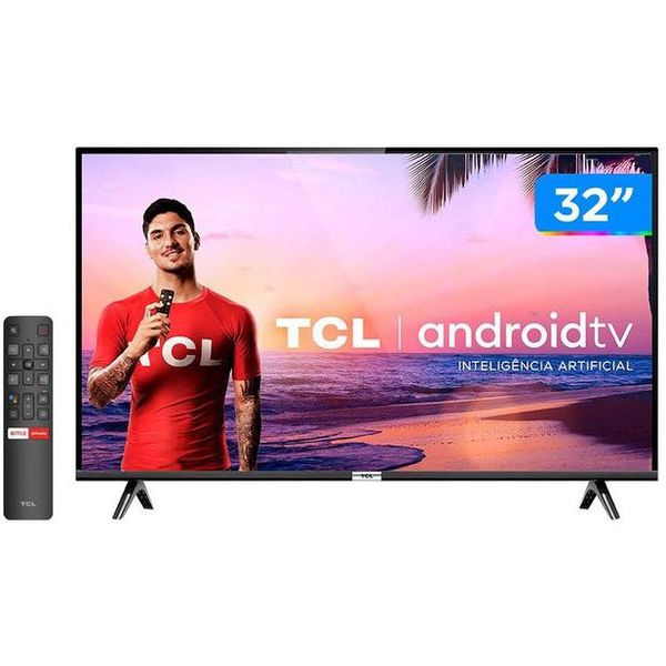 Smart TV LED 32” TCL 32S6500S Android Wi-Fi - HDR Inteligência Artificial 2 HDMI USB