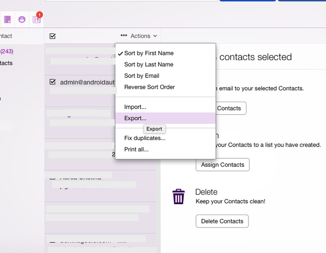 Yahoo Mail - Importar e Exportar 