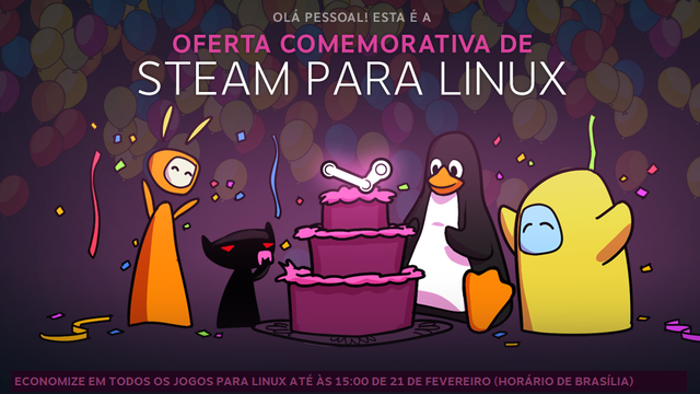 Valve comemora lançamento do Steam para Linux com promoção