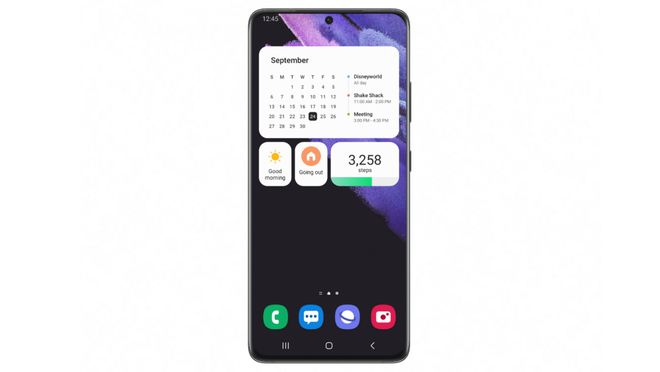 Widgets são destaque na One UI 4.0 (Imagem: Reprodução/Samsung)