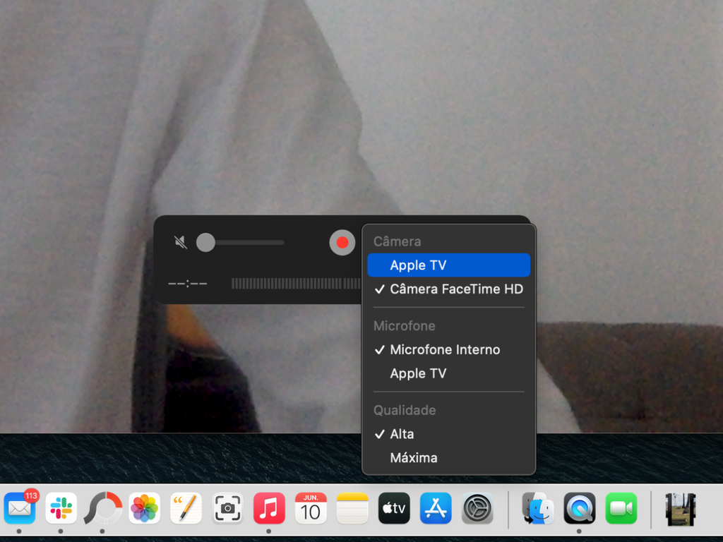 Clique em Apple TV para começar a captura de tela da smart TV - Captura de tela: Thiago Furquim (Canaltech)