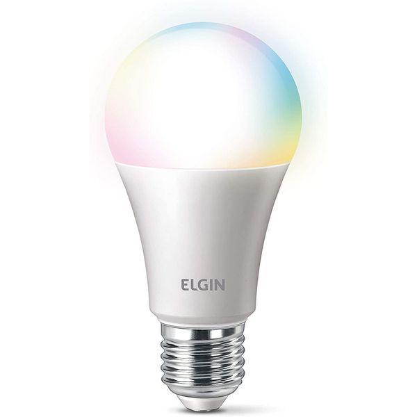 Smart Lâmpada Led Colors 10w Bivolt Wi-FI - Elgin compatível com Alexa
