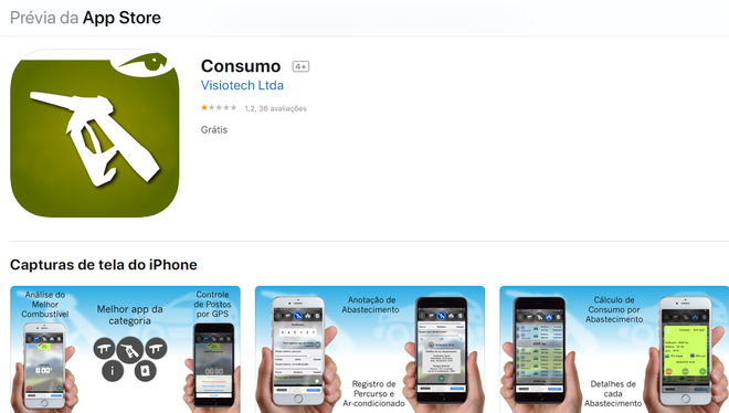 Consumo: aplicativo de cálculo de combustível para iOS / Captura de tela: Ariane Velasco