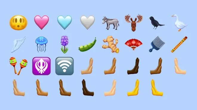 O Unicode 15 introduz 21 novas emojis para o catálogo (Imagem: Reprodução/Emojipedia)