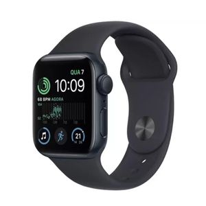 Apple Watch SE 2ª geração GPS Caixa Meia-noite de Alumínio 40mm Pulseira Esportiva Meia-noite [CUPOM EXCLUSIVO]
