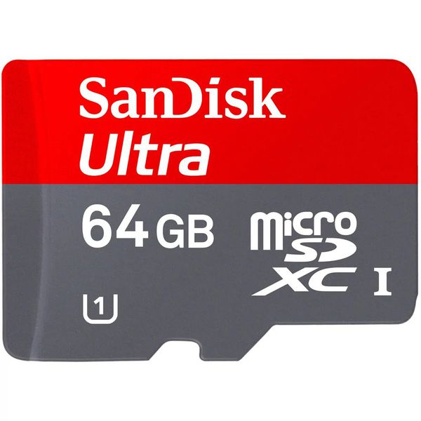 Cartão Micro SD SanDisk Ultra com Adaptador 64GB Classe 10