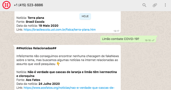 Brasileiros criam chatbot no WhatsApp que te diz se link é fake news ou não