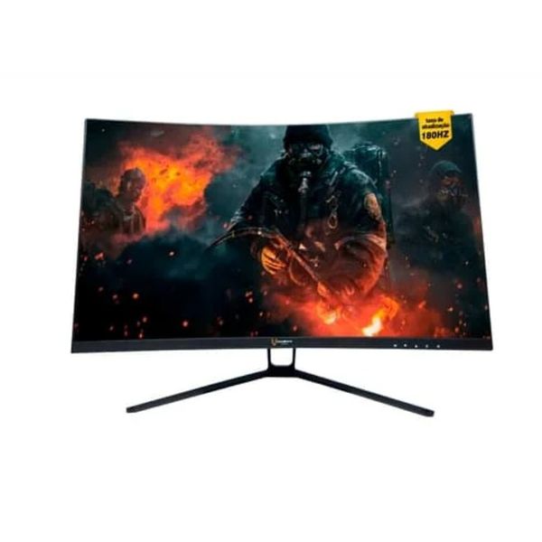 Monitor Gamer Husky Storm 27' LED, Curvo, 180Hz, Full HD, 1ms, DisplayPort e HDMI, 99% sRGB, Adaptive Sync | CUPOM EXCLUSIVO