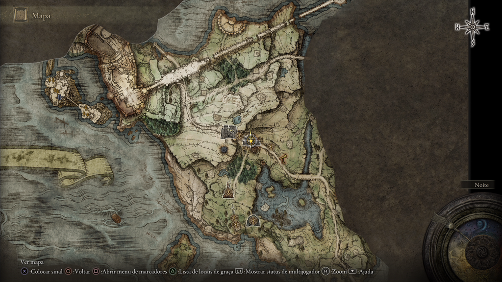 Elden Ring traz um mapa pela primeira vez em um jogo da FromSoftware (Imagem: Captura de Tela/Durval Ramos/Canaltech)
