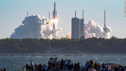 Com quase 20 toneladas, estágio do foguete chinês Long March 5B cai na Terra