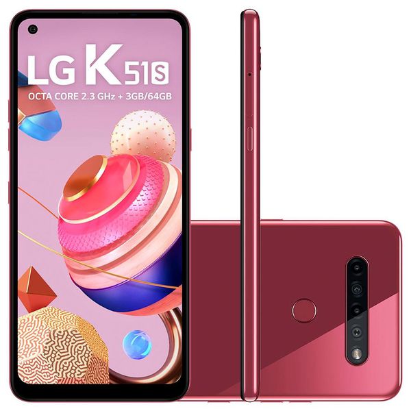Smartphone LG K51S 64GB 32MP Tela 6.55´ Vermelho [BOLETO]