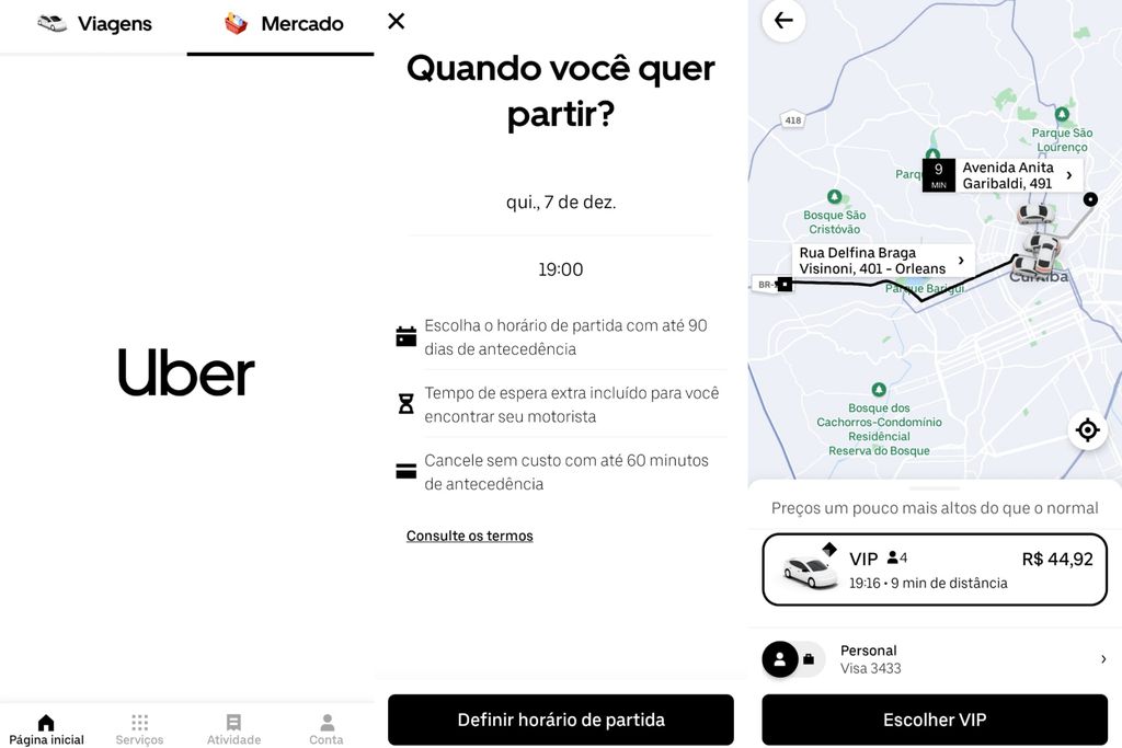 Uber é a plataforma líder no segmento de mobilidade urbana (Imagem: Captura de tela/Guilherme Haas/Canaltech)