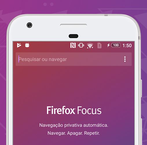 Sem precisar de abas anônimas, o Firefox Focus já faz isso automaticamente (Imagem: Reprodução/Mozilla)