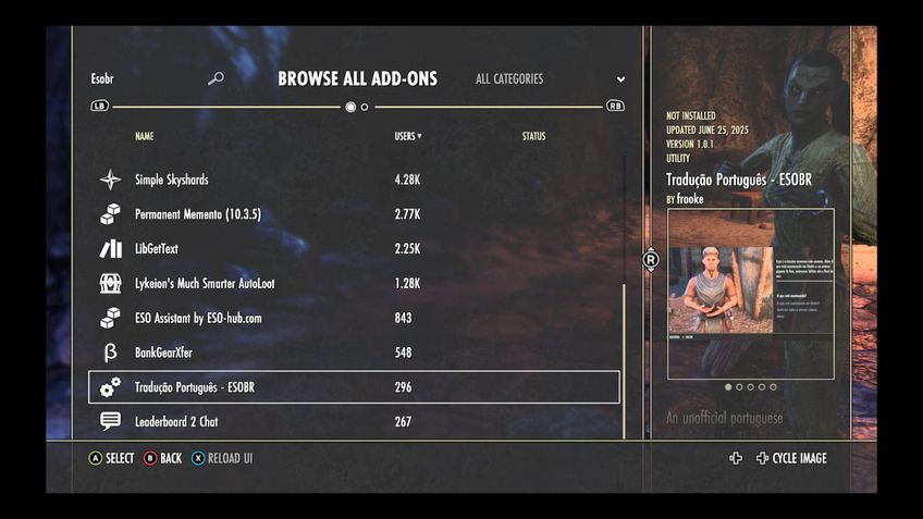 The Elder Scrolls Online mod pt-BR