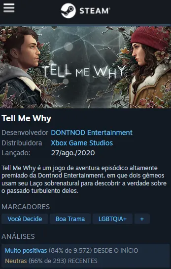 Tell Me Why, by Dontnod Entertainment