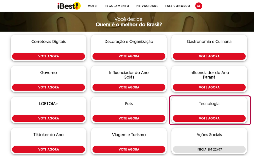 Desça até a categoria Tecnologia ou Notícias e Jornalismo (Imagem: Captura de tela/Canaltech)